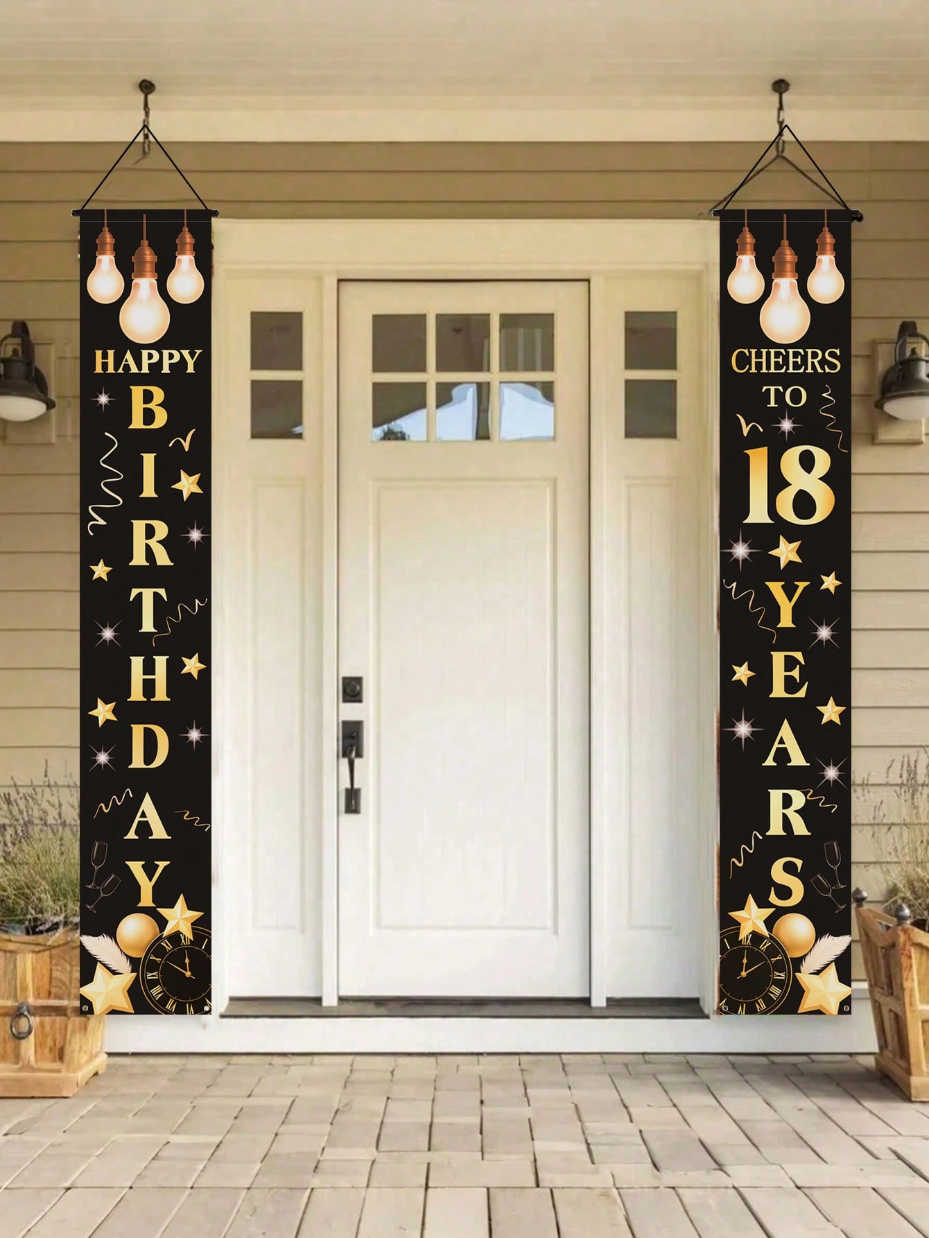 Party Banner Gold - 1 Çift 18. Doğum Günü Kutlama