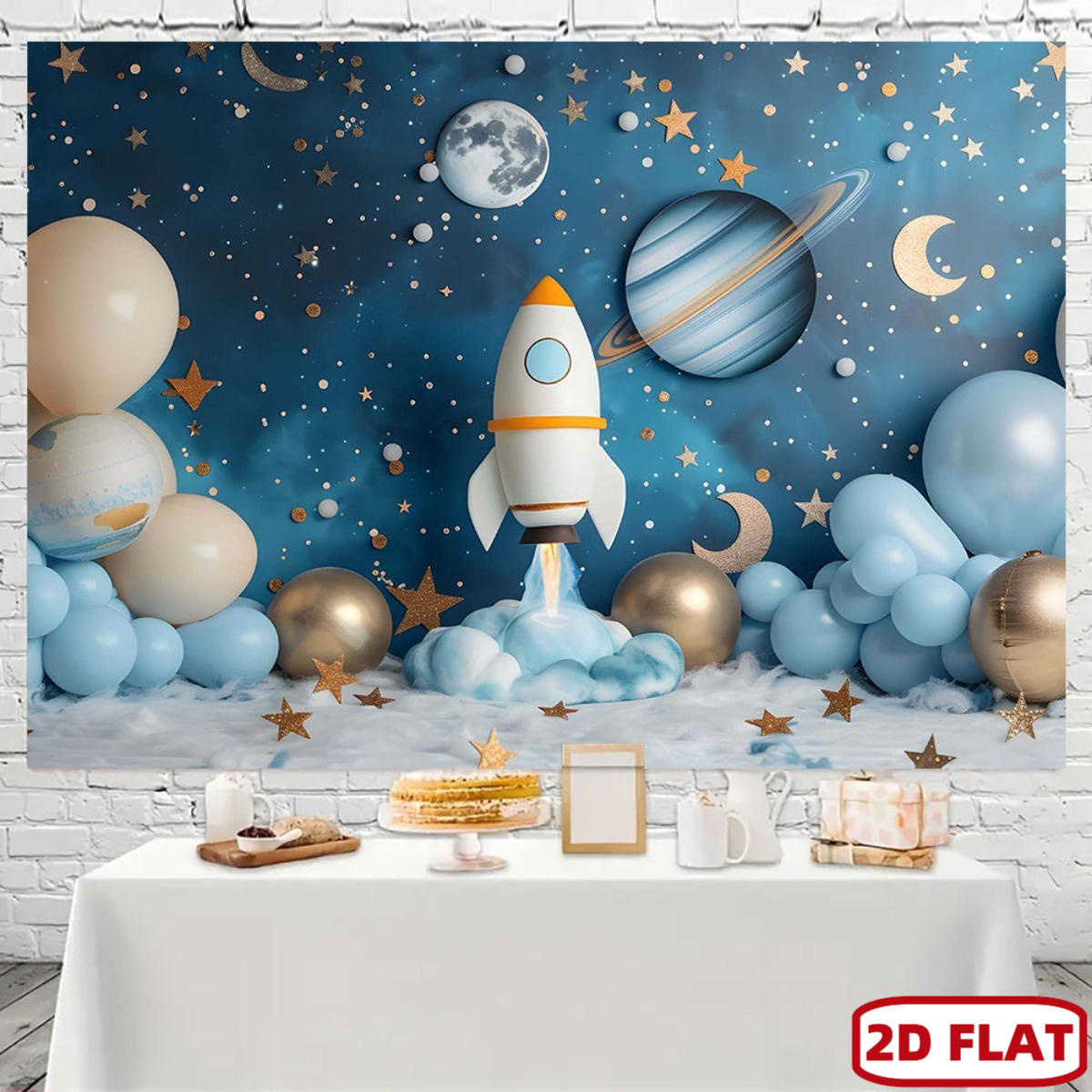 Event Launch Party - 2D düz 1 adet uzay temalı