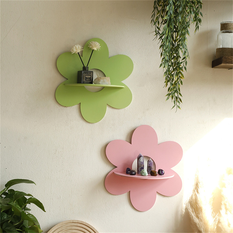 Flower Wall Panel - Çiçek kristal raf ekran Boho serbest