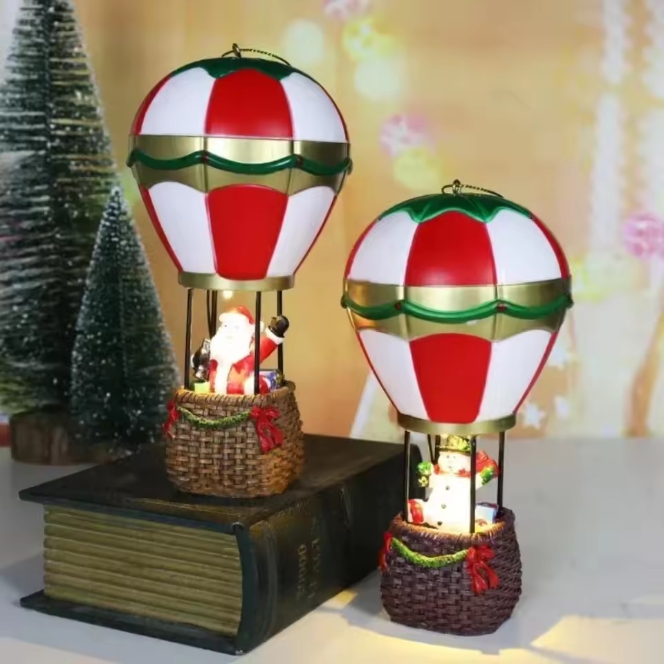 Led Balloon Light - Noel Parlayan Süsler, Noel Baba Kardan