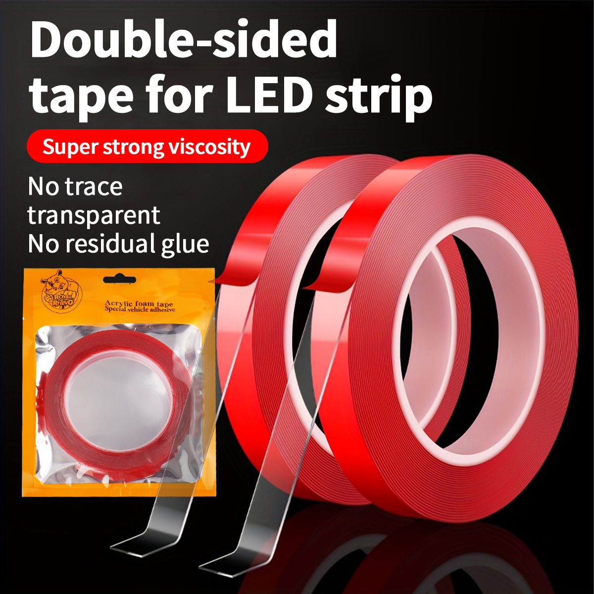 Led Balloon Light - LED Işık Şeridi Yapışkan Bant Çift