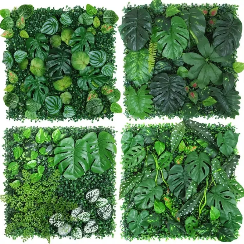 Flower Wall Panel - 50x50cm 3D Yapay Bitki Paneli Plastik