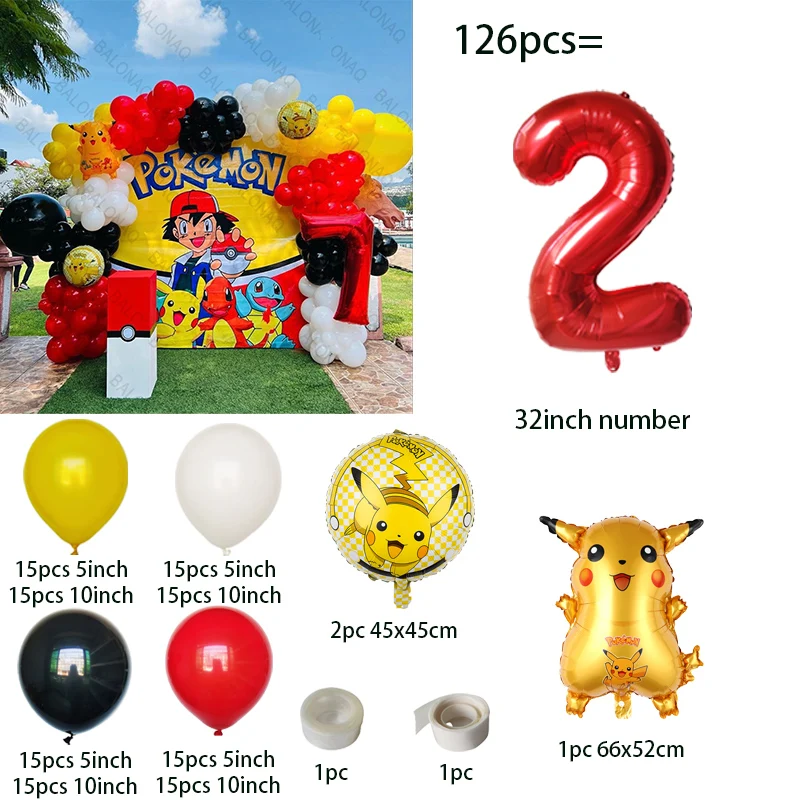126 adet Karikatür Pikachu Tem - Balloon Arch Kit incelemesi ve fiyatı