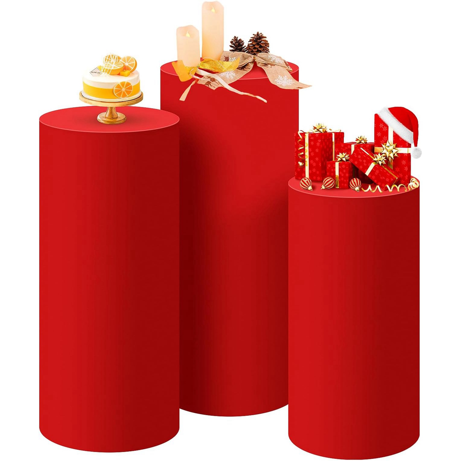 Yeele Kırmızı Silindir Standı  - Dessert Table Backdrop incelemesi ve fiyatı