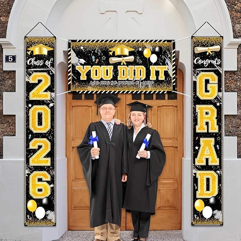 2D 3 Adet 2026 Mezuniyet Afişl - Party Banner Gold incelemesi ve fiyatı