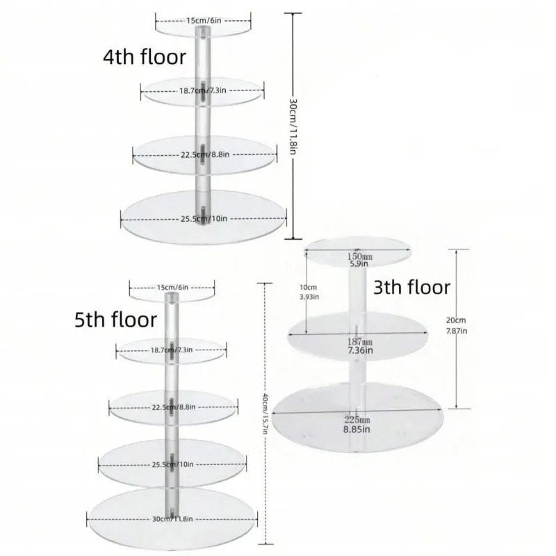 Şeffaf Akrilik 3-5 Katlı Cupca - Cupcake Stand Tier incelemesi ve fiyatı