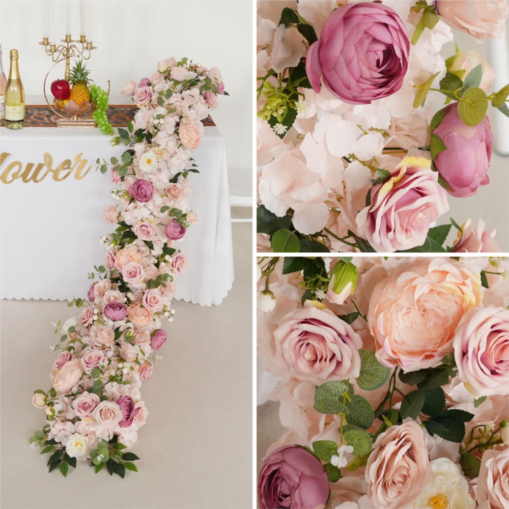 Uflower 200cm Pembe Gül Ortanc - Flower Wall Panel incelemesi ve fiyatı