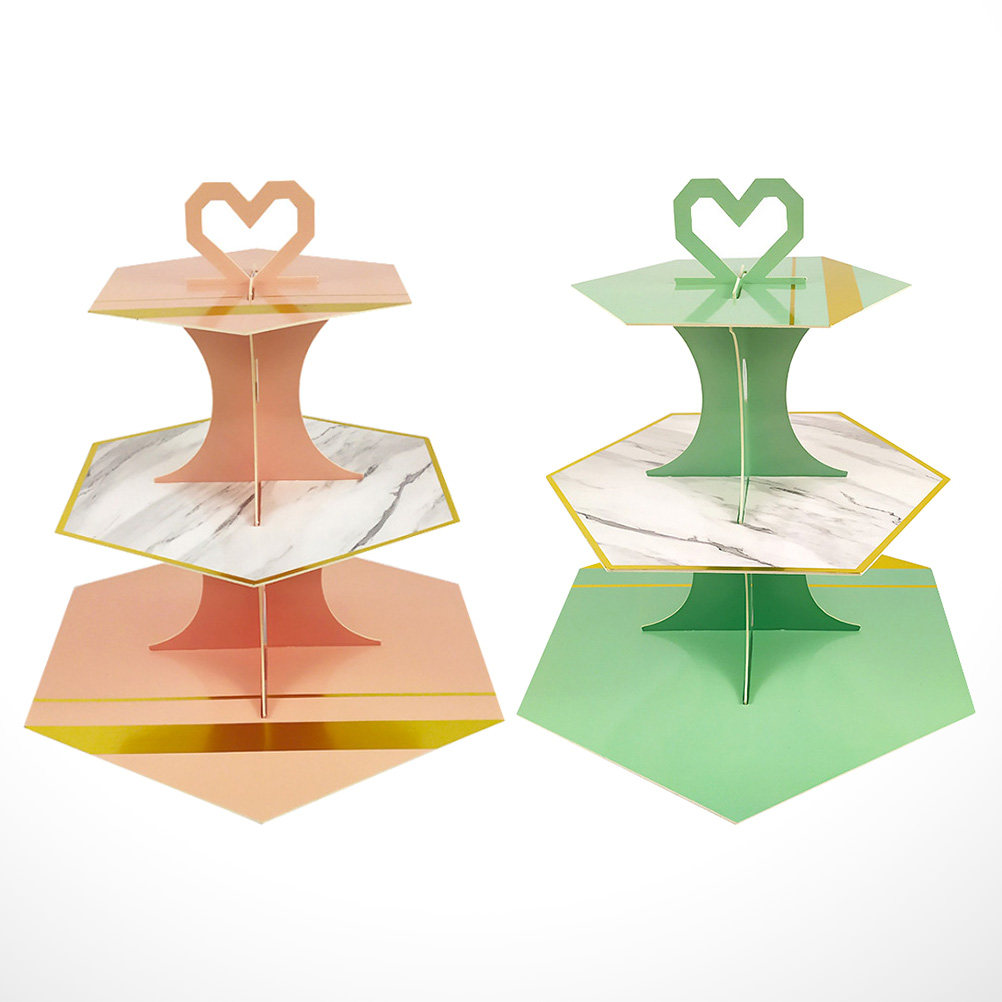 2 Adet Mermer Desenli Kağıt Ke - Cupcake Stand Tier incelemesi ve fiyatı