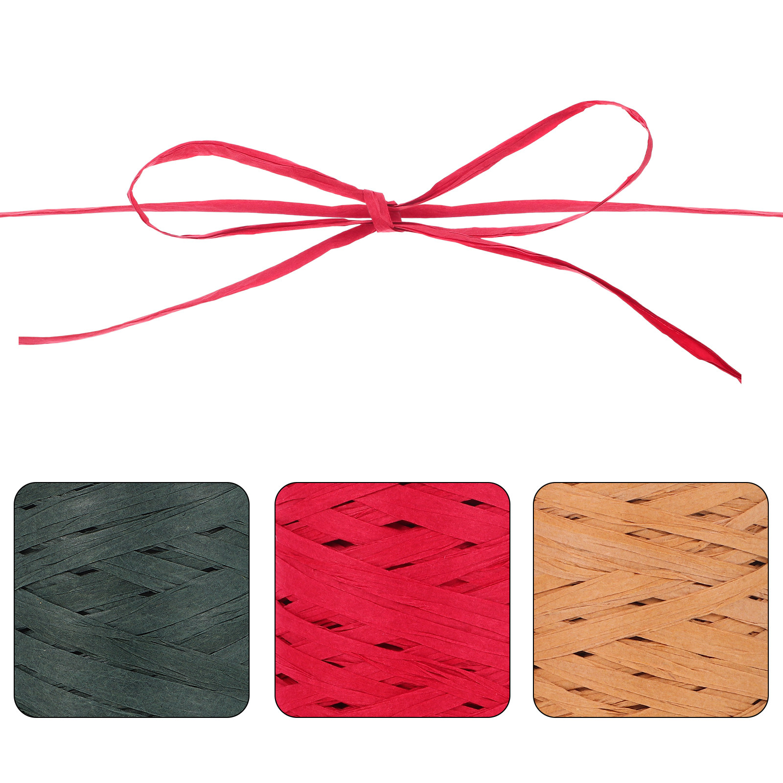 3 Rulo Rustik Rafya Kağıt Şeri - Papercraft Supply Ribbon incelemesi ve fiyatı