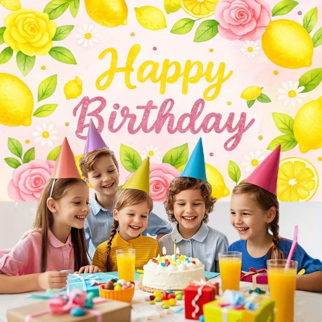 Limon Doğum Günü Partisi Dekor - Dessert Table Backdrop incelemesi ve fiyatı