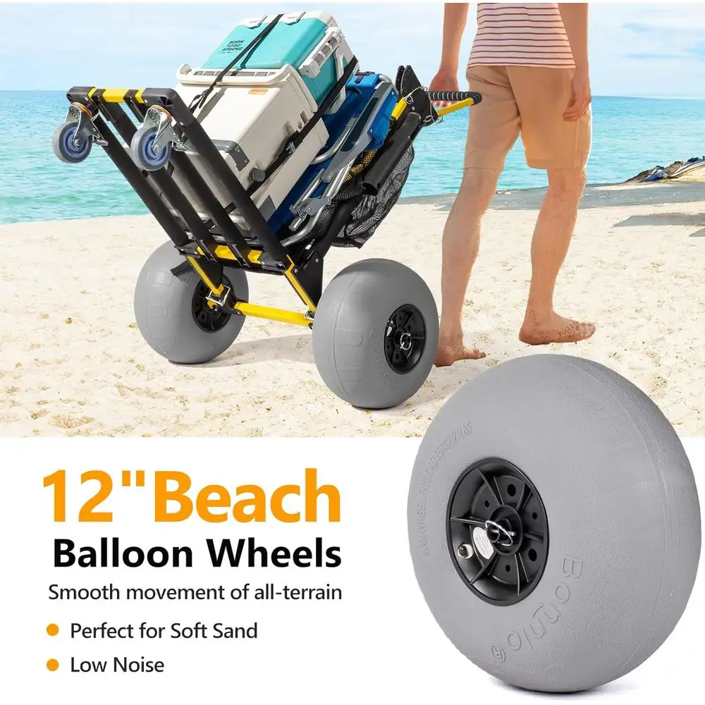 Çok Amaçlı 12 Tekerlekli Plaj  - Balloon Pump Hand incelemesi ve fiyatı