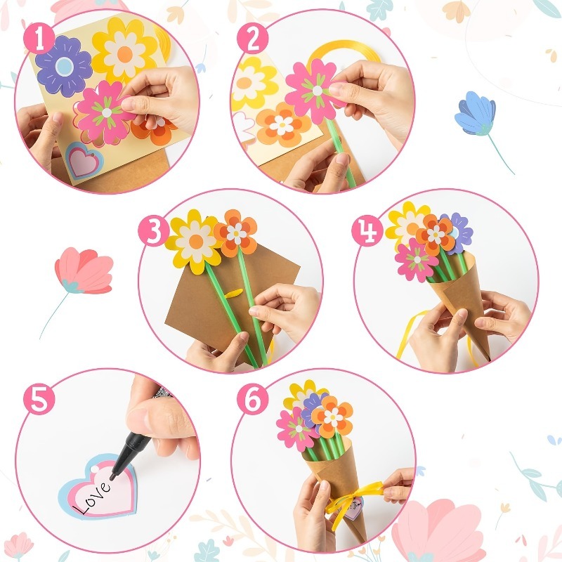 100 Adet DIY Çiçek Buketi Seti - Papercraft Supply Ribbon incelemesi ve fiyatı