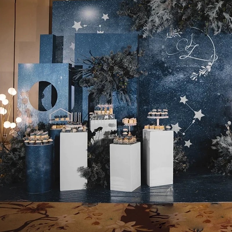 Beyaz Sütun Çiçek Vazosu 10'lu - Dessert Table Backdrop incelemesi ve fiyatı
