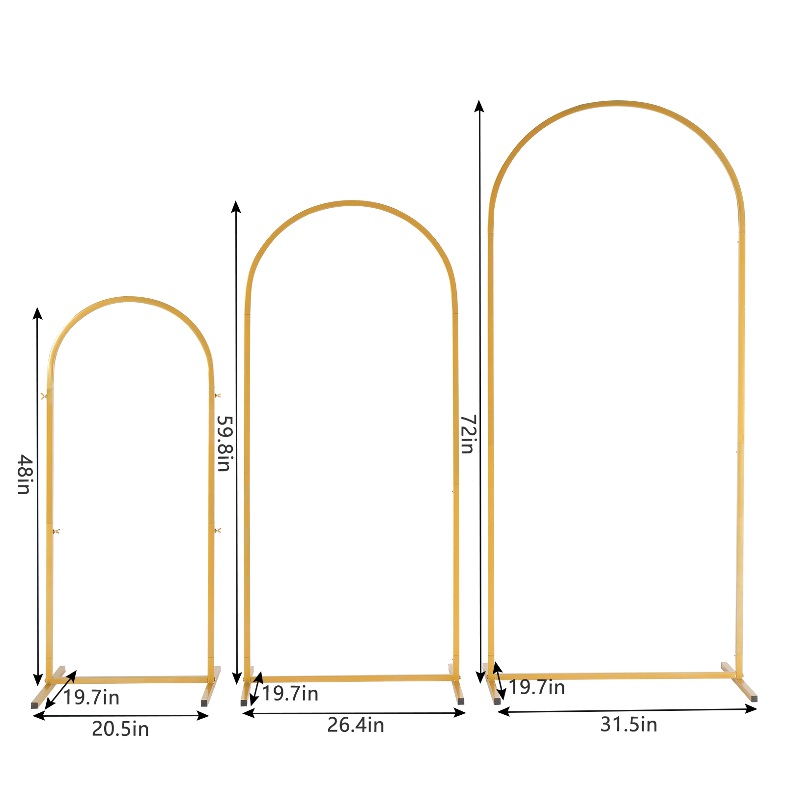 3'lü Paket Altın Metal Kemer K - Balloon Arch Kit incelemesi ve fiyatı