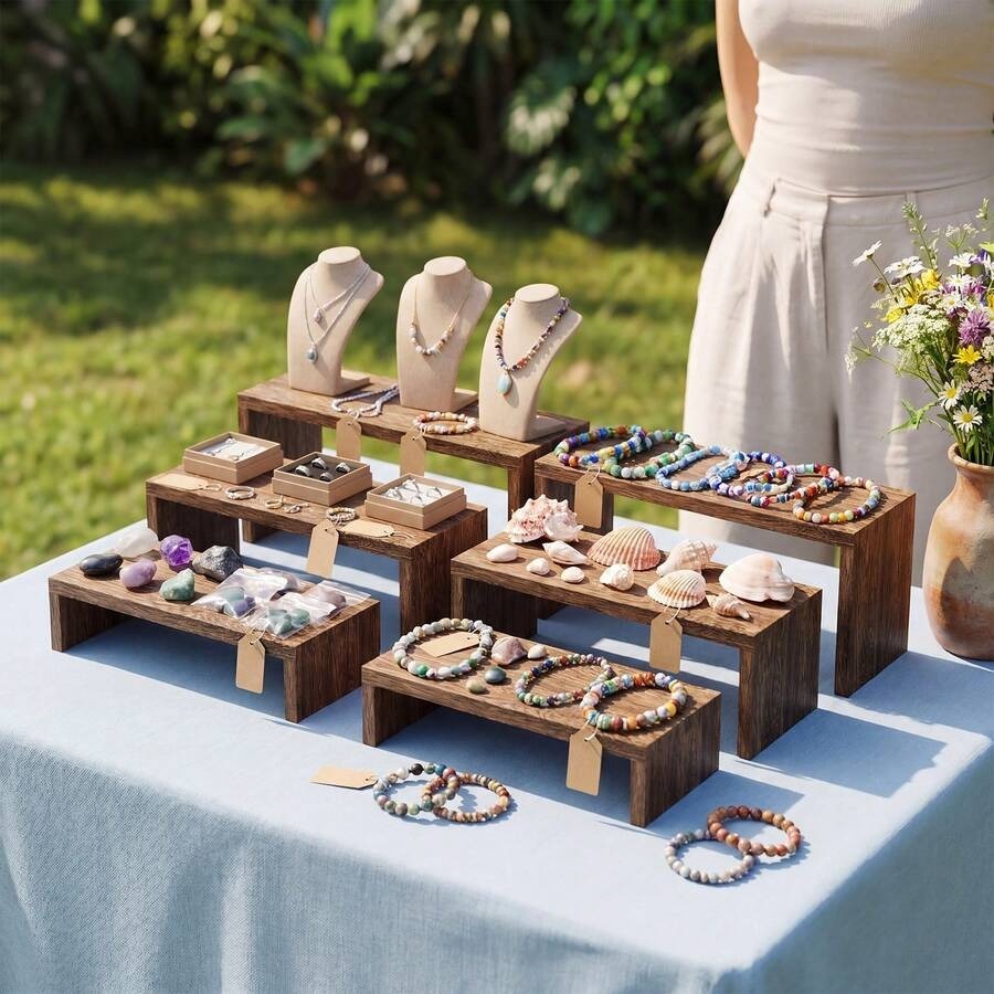 6 adet Ahşap Sergi Standı, Ahş - Cupcake Stand Tier incelemesi ve fiyatı