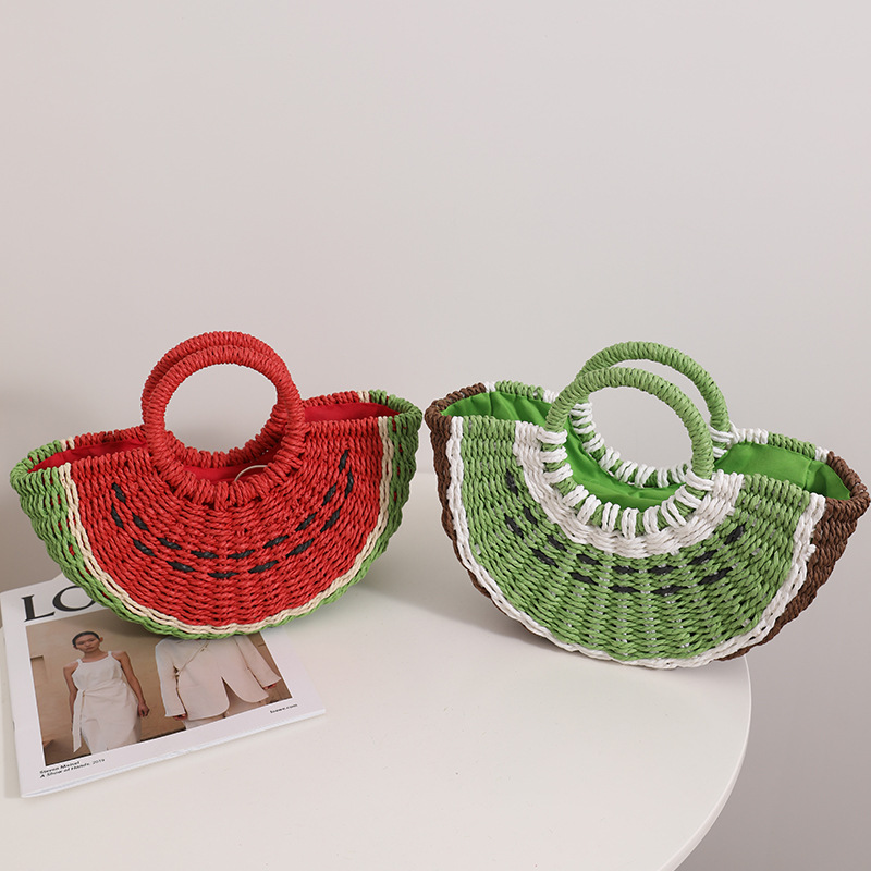 Sevimli Karpuz Hasır Çanta Şek - Paper Straw Color incelemesi ve fiyatı