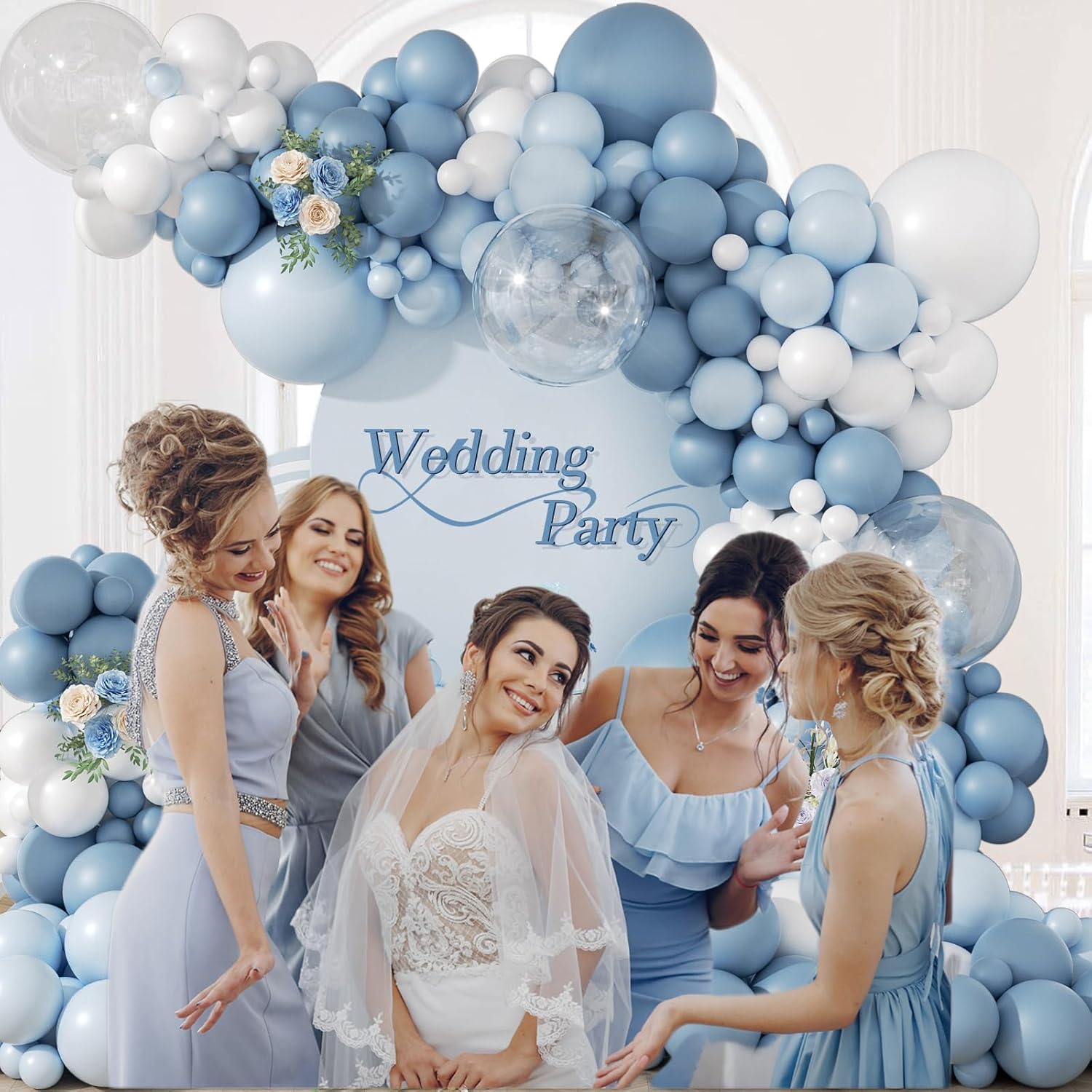 105 Adet Tozlu Mavi Balon Arka - Balloon Arch Kit incelemesi ve fiyatı