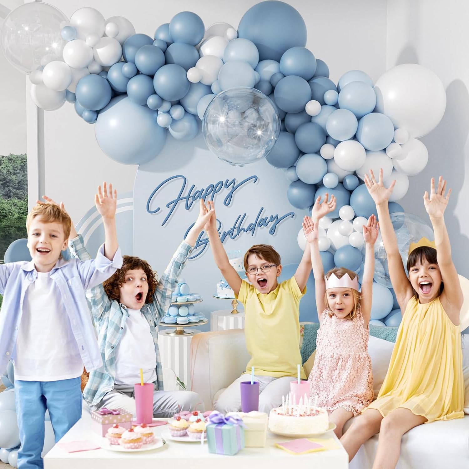 105 Adet Tozlu Mavi Balon Arka - Balloon Arch Kit incelemesi ve fiyatı